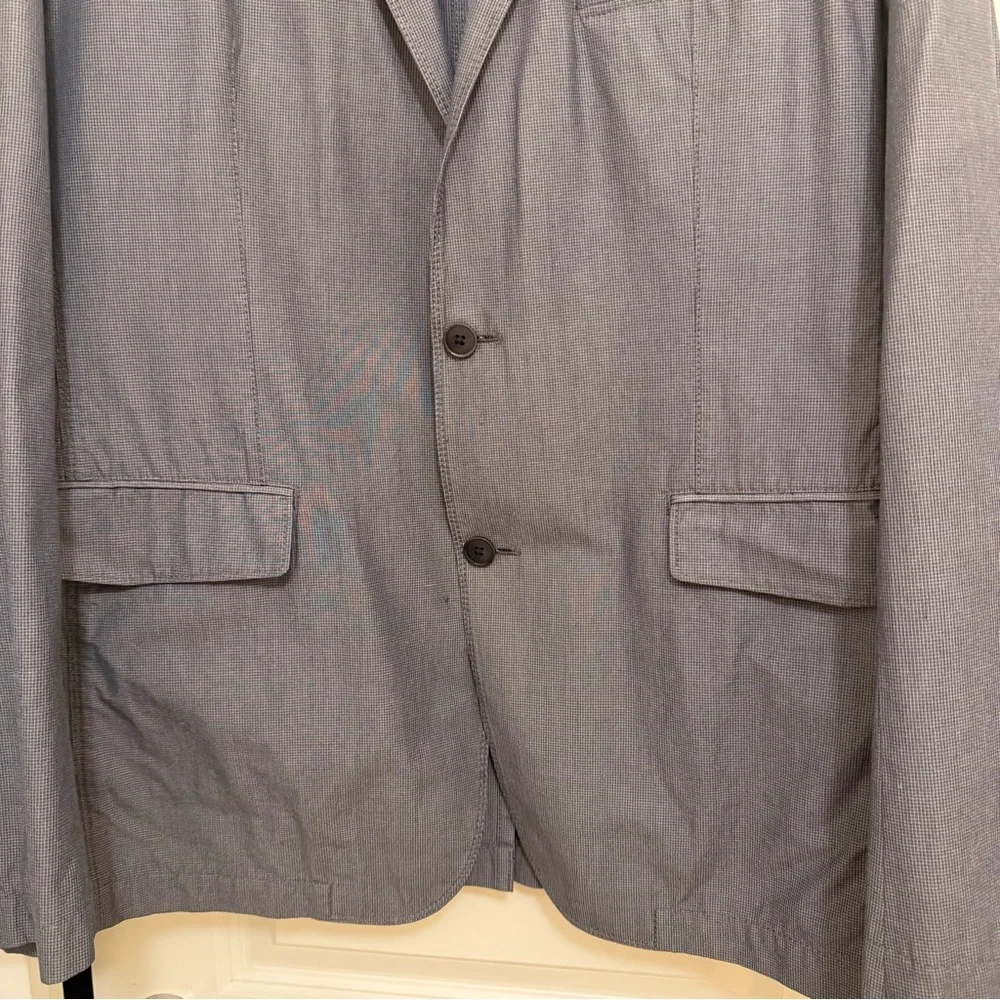 Hugo Boss Gray Sporty Two-Button Blazer in cotton fabric - Picture 2 of 10